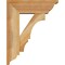Ekena Millwork Balboa Traditional Rough Sawn Bracket w/ Offset Brace, Western Red Cedar, 6"W x 16"D x 20"H BKT0604X16X20BOA01RWR - alternate 3